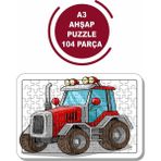 Lipyos Traktör A3 104 Parça Puzzle, Oyuncak, Yapboz