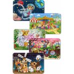 LİPYOS Uzay Kedi, Sevimli Hayvanlar, Lunapark , Masal Kahramanları Çiftlik Hayvanları 54 Parça Ahşap Puzzle A41697