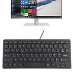 LIQC TT-A01 Ultra-thin Design Mini Wired Keyboard, French Version (Black)
