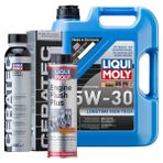 Liqui Moly Özel Set-2 (Longtıme High Tech 5W-30 Motor Yağ 5 Lt Motor Yağı+Ceratec Seamik Katkı 300 Ml+Motor Içi Temizleyici 300 Ml)