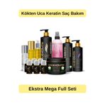Liquid Keratin Ekstra Mega Full - Kökten Uca Keratin Saç Bakım Seti - Onarıcı Güçlendirici