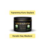 Liquid Keratin Keratin Saç Maskesi (250ML) Kuru Mat Sert Yıpranmış Yanmış Kırık Saçlar Için Onarıcı Bakım