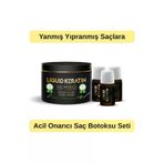 Liquid Keratin KRS3801-YHB Yıpranmış Yanmış Saçlar Için Acil Onarıcı Saç Botoksu Keratin Saç Bakım Seti