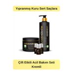 Liquid Keratin KRS3802-YHB Yıpranmış Saçlara Saç Botoksu Bakım Onarıcı Full Set (Kremli)