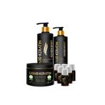 Liquid Keratin Onarıcı Saç Botoksu No 2 - Yıpranan Yanan Kopan Kırılan Saçlara Keratin Bakım Seti KRS3800-YHB