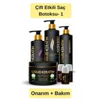 Liquid Keratin TYC333200317d7467e3b2018 Çift Etkili Saç Botoksu No 1 - (Onarim Bakim) Keratin Seti - Yanan Yıpranan Kabaran Saçlara