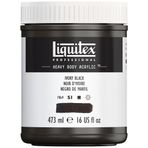 Liquitex 4412244 Professional Heavy Body akrilik boya, sanatçı kalitesinde, mükemmel ışık haslığı, tereyağı kıvamında, 473 ml tencere - fildişi siyahı