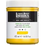 Liquitex 4412890 Professional Heavy Body Akrilik Boya, Sanatçı Kalitesinde, Mükemmel Işık Haslığı, Yağlı Tutarlılık, 473 ml Kap - Kadmiyum İçermeyen Sarı Orta