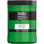 Liquitex 8870359 Basics akrilik boya, monopigmente sanatçı pigmentleri, solmaz, orta viskozite, arşiv kalitesi, ipeksi parlaklıkta kaplama, 946 ml saksı - açık yeşil kalıcı