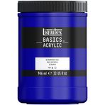 Liquitex akrilik boya, monopigmentli sanatçı pigmentleri, akrilik, ultra deniz mavisi, Acrylfarbe - 946ml Topf