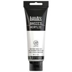 Liquitex Basics 1046430 monopigmente akrilik boya, sanatçı pigmentleri, solmaz, orta viskozite, aşivkalitesi, ipek parlaklığında kaplama, 118 ml tüp, karışık beyaz şeffaf