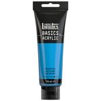 Liquitex Basics 8870065 akrilik boya, parlak mavi, 118 ml tüp, solmaz, orta viskozite, ipek parlaklığı, monopigmente, arşiv kalitesi