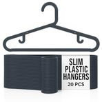 Lirazon İnce Plastik Kıyafet Askısı – Dayanıklı Hafif Esnek, T-Shirt, Gömlek, Ceket, Pantolon ve Elbise İçin Slim Askı (STANDART, ADET, 20)