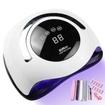 LiRiQi 120W Tırnak Kurutucu, Tırnaklar için UV LED Lamba, 4 Zamanlayıcılı Profesyonel Tırnak Lambası, Jel Tırnaklar için Tırnak Kurutucu Çıkarılabilir Taşınabilir Tırnak Kurutucu, Tırnak ve Ayak Tırnağı için Tırnak Aletleri