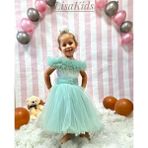 Lisa Kids 1-5 Yaş Kısa Kuyruklu Abiye Elbise - 2 Yaş - Yeşil