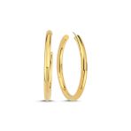 Lisa Lina Golden Maxi Circle Hoops Halka Formlu Altın Kaplama Büyük Boy Küpe