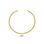 Lisa Lina Twisted Chubby Choker Burgu Formlu Altın Kaplama Kolye