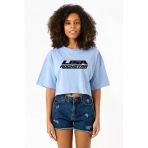 Lisa Rockstar Bebe Mavi Kadın Crop Tshirt