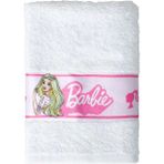 Lisanslı Barbie Yüz Havlusu 50X70 cm - 50 x 70 cm - Pembe - Beyaz