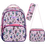 Lisanslı Dondurma Desen Ilkokul Çantası 3 Lü Set (Çanta + Termal Beslenme + Kalemlik)