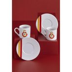 LİSANSLI GALATASARAY 2 KİŞİLİK PORSELEN TÜRK KAHVESİ FİNCAN TAKIMI - 2 Adet - Kırmızı - 100 ml