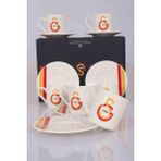 LİSANSLI GALATASARAY 6 KİŞİLİK TÜRK KAHVESİ FİNCAN TAKIMI - 6 Adet - 100 ml - Sarı - Kırmızı