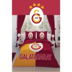 Lisanslı Nevresim Takımı Galatasaray Parçalı Logo Çift Kişilik - Sarı - Kırmızı - 160 x 220 cm