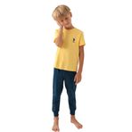 Lisanslı Palm Tree Sarı Erkek Çocuk Pijama Takımı by U.S. Polo Assn.