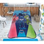Lisanslı Pj Masks Move Tek Kişilik Battaniye - 160 x 220 cm - Renkli