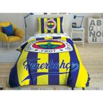 Lisanslı Taç Fenerbahçe Çubuklu Pamuk Lisanslı Nevresim Takımı - 160 x 220 cm - Renkli