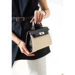 Lisbond Elegance Vienn Model Hasır Siyah Kadın El Ve Omuz Çantası