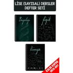 Lise Okul Defter Seti 70 Yaprak 18X25CM Sert Kapak Spiralli Derse Özel Okul Defterleri - Sayısal