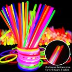 Lisinya 50 Adet Karanlıkta Yanan Parlayan Glow Stick Fosforlu Çubuk Bileklik