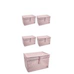 Lisinya Düzenleyici Kutu Organizer Cırtlı Saklama Hurç Maxi Boy 30cm X 40cm X 50cm (5 Adet)