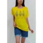 Lisinya Işlemeli Bluz Sarı ()