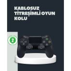 Lisinya Kablosuz Titreşimli Oyun Kolu Gamepad Playstation 4 Modeli Uzun Pil Ömrü ile Ergonomik Tasarım