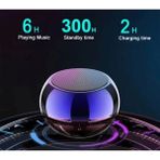 Lisinya Metal Mini Kablosuz Hoparlör Şarjlı 4W Mini Bluetooth Speaker Tws Özellikli Ses Bombası