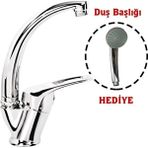 Lisinya Mix Kuğu Banyo Batarya + Duş Başlığı Hediyeli