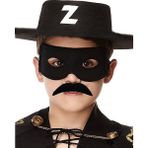 Lisinya Siyah Renk Zorro Şapkası Zorro Maskesi ve Zorro Bıyık Çocuk Boy (Lisinya)