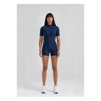 lismina Lacivert Sculpt Line Kısa Kollu Spor Tayt Şort Tulum