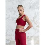 Lismina Sırtı Kalın Çapraz Askılı Sporcu Sütyeni - Bordo - XL