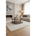 Lisso Valencia Orta Sehpa –Gold Eskitme Temperli Bronz Cam & Metal Gövde Modern Tasarım 90×90 cm