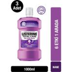 Listerine 3 Adet Total Care 1000 ml Ağız Gargarası Hafif Nane Kokusuyla Gün Boyu Ferahlık