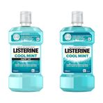 listerine breath freshening ağız bakım ürünü, cool mint, hafif tat, 500ml ve listerine cool mint ağız bakım suyu 500 ml
