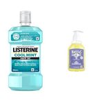 listerine breath freshening ağız bakım ürünü, cool mint, hafif tat, 500ml+Le Petit Marseillais El Yıkama Jeli Saf Sabun ve Lavanta ile (300 ml)