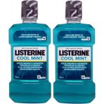Listerine Cool Mint 500 ml x 2 Ferah Nefes ve Ağız Hijyeni İçin Etkili Ağız Gargarası