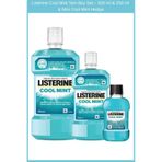 Listerine Cool Mint Ağız Bakım Suyu 500 ml + 250 ml (Seyahat Boyu Cool Mint 80 ml Hediyeli)