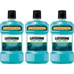Listerine Cool Mint Ağız Gargarası 1000 ml x 3 Hacim Ferahlatıcı Etki ile Plak ve Tartar Karşıtı