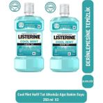 Listerine Cool Mint Hafif Tat Alkolsüz Ağız Bakım Suyu 250 ml X2 Derinlemesine Temizlik ve Ferah Nefes - 2 Adet