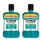 Listerine Cool Mint Naneli Ağız Bakım Suyu 2×1000 ml – Plak Karşıtı, Gün Boyu Ferah Nefes ve Ağız Sağlığı Desteği